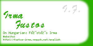 irma fustos business card